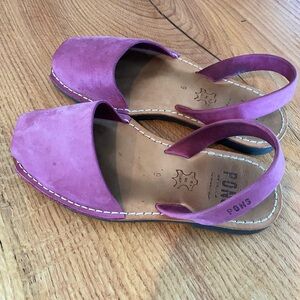 Pons Women's Suede Slingback Sandals - Purple